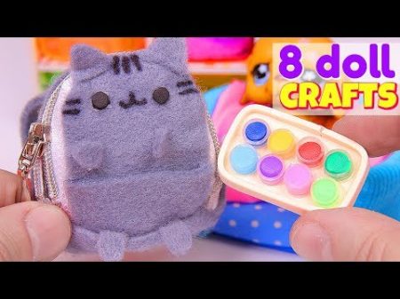 8 DIY Doll Crafts Miniature Pusheen Backpack