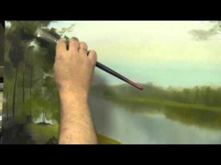 Научиться рисовать воду реку лесной пейзаж масло