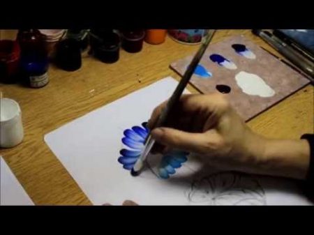Рисуем цветы в урало сибирской технике росписи