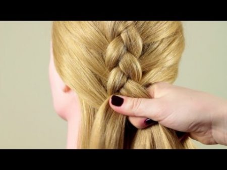 Французская коса Обратная Basic french braid Reverse