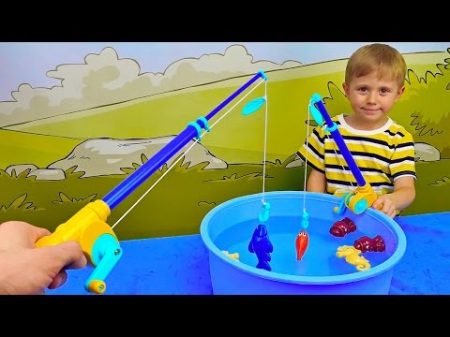 Рыбалка Баттат для детей и Даник Развлекательное детское видео с игрушками Battat