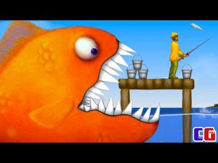 Tasty Blue 2 ЗУБАСТИК съедает РЫБАКА Веселый игровой мультфильм для детей про РЫБКУ ОБЖОРУ