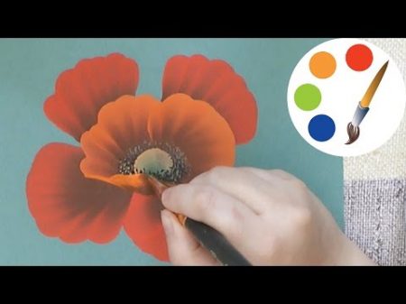 How to Paint a Pretty Poppy Step by Step cómo pintar de amapola irishkalia