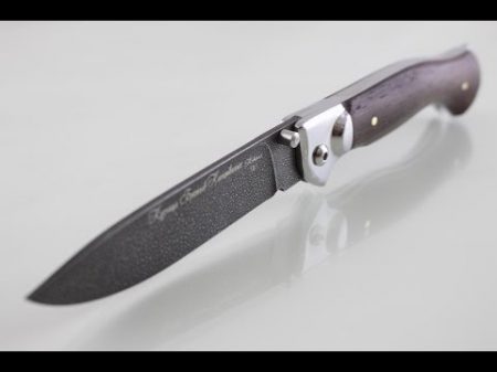Раскладной нож Легионер 2 кованая алмазная сталь ХВ 5 Производство Кузница Братьев Касаткиных