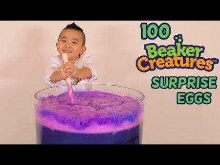 CRAZY 100 SURPRISE EGGS Beaker Creatures kids Experiment Fun With Ckn Toys