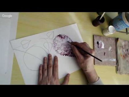 Рисуем с Зинаидой Голубевой Сирень плоской кистью за 15 минут