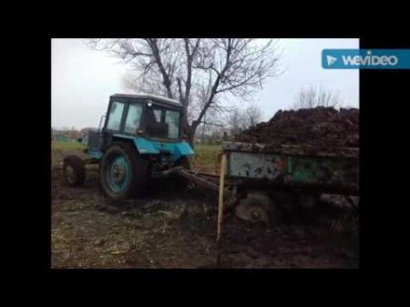 ЮМЗ 6 тянет МТЗ 82 с 8 ТОНН НАВОЗА В ПРИЦЕП 2ПТС 4 Off Road