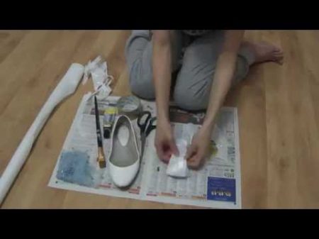 Реставрация обуви обклеивание балеток тканью мастер класс