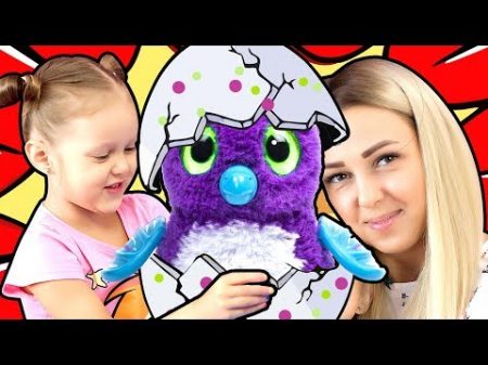 ЯЙЦО Гигант Хетчималс Ждем появление Малышей Жирафиков Лоток Яиц Hatchimals Видео для детей