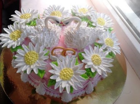 Тортик на ромашковую свадьбу