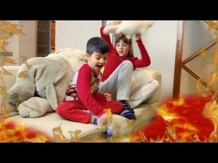 Денис играет с подругой в Пол это Лава Новая серия для детей The Floor is Lava for kids children