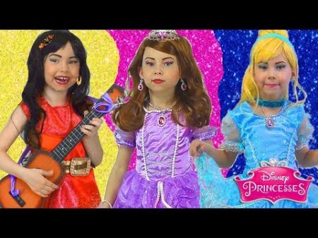 Disney Princess Dresses Kids Makeup Sofia the First Cinderella Elena Pretend Play with Dolls