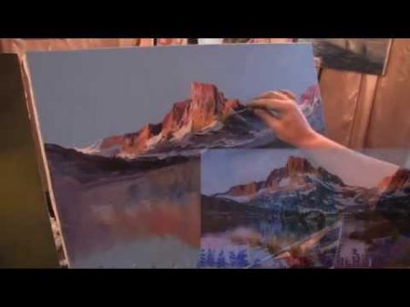 Видеоурок Сахарова Как научиться рисовать горы свет живопись для начинающих уроки рисования