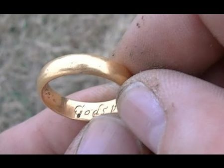 Поиск золота РЫЖИК ПЫЖИК золотое кольцо 300 лет АЛЛИЛУЙЯ Post medieval gold ring METAL DETECTING