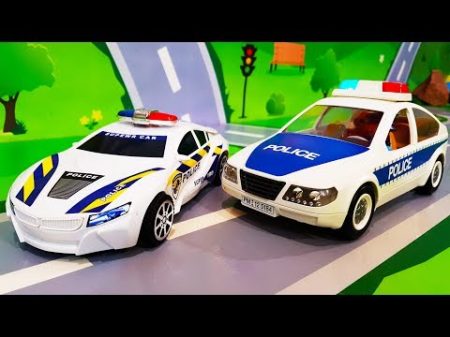 Мультики про машинки Полицейские машинки Видео игра и Опасная погоня Мультфильмы для детей
