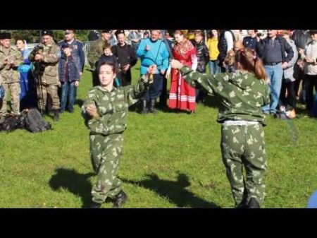 Сражение казачек фланкировка Казачья станица Москва 2016