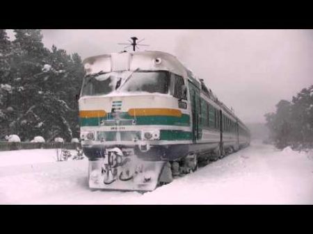 Дизель поезд ДР1А в снегу DR1A in the snow