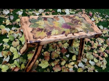 Autumn leaves bench