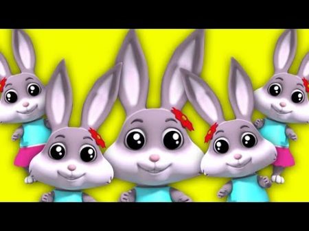 кролик палец семья Дошкольная песня 3D Rhymes Rabbit Finger Family