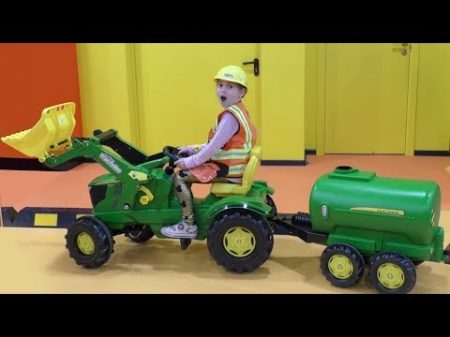 Indoor Playground for Kids Play Time Sofia plays with toy cars