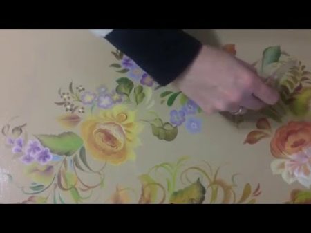 Stroke decorative painting of a table Двойной Мазок Роспись Стола