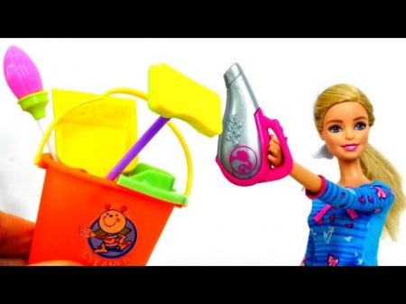 Барби делает уборку в доме Игры Барби для девочек
