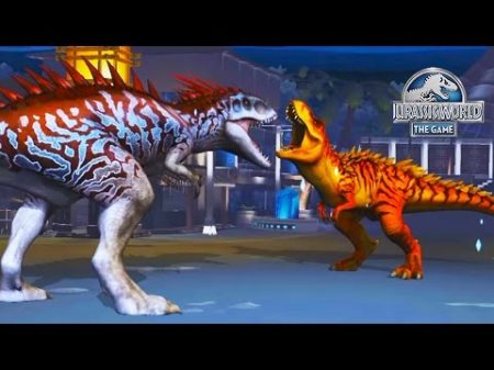 Тираннозавр против Индоминус Приотродон Остапозавр Jurassic World The Game прохождение на русском