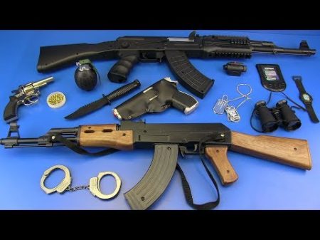 Toy Guns Toys for Kids !! Guns AK 47 Military equipment Box of Toys