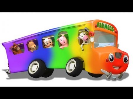 Колеса на автобусе 3d детские рифмы для детей автобус песня The Wheels On The Bus Song