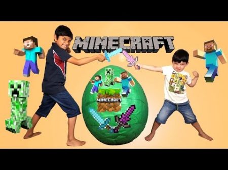 Minecraft Giant Toys Surprise Egg Opening