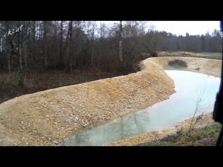 Копаем пруд применяем известняк CAT 320EL Digging a pond