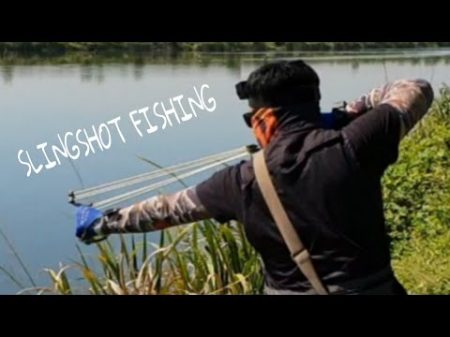 SLINGSHOT FISHING ОХОТА НА САЗАНА С РОГАТКОЙ