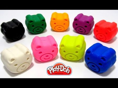 Играем и учим цвета на английском языке с мишками из пластилина Play Doh