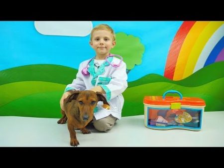NEW!!! Доктор Даник лечит собачку Фокси Интересное Видео для Детей про собачку Таксу