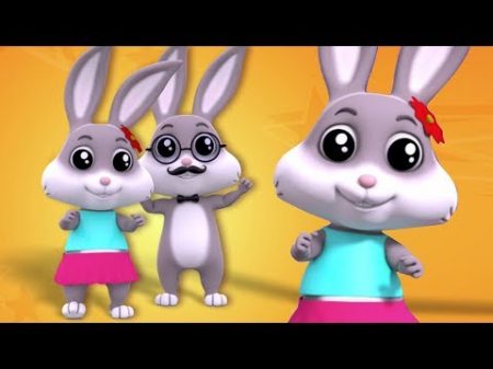 кролик палец семья Рифмы для детей Дошкольная песня 3D Nursery Rhymes Rabbit Finger Family