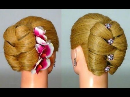 Прическа для длинных волос на Новый год! Hairstyle for New Year