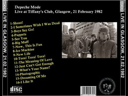 Depeche Mode Live 21 02 1982 Tiffany s Glasgow Scotland UK