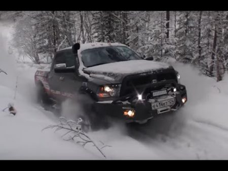 Как нужно отрываться зимой на внедорожниках Ford F150 vs Dodge Ram