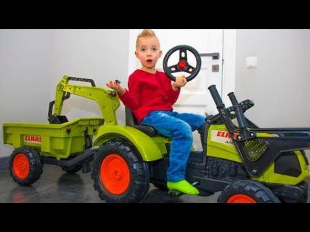 Почему так получилось FUNNY BABY Unboxing And Assembling The POWER WHEEL Ride On Tractor