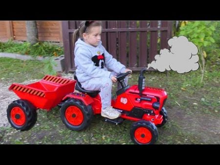 Funny Baby Unboxing And Assembling The POWER Wheel Ride on Tractor Excavator Kids car