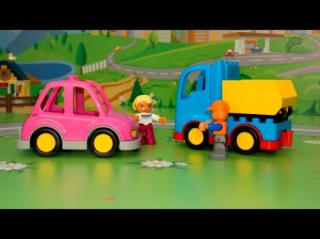 Видео с игрушками для детей Молния разрушила дом Мультфильмы про рабочие машины