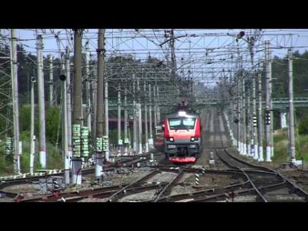 Электровозы ЭП20 с поездами Янтарь