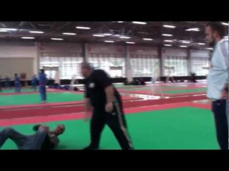 Mikhail Ryabko Testing the mats at the Grand Expo in Italy Systema Russian Martial Art