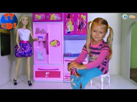 КУХНЯ ДЛЯ КУКЛЫ БАРБИ Распаковка от Ярославы Игрушки для детей Kitchen for Barbie Doll Unboxing