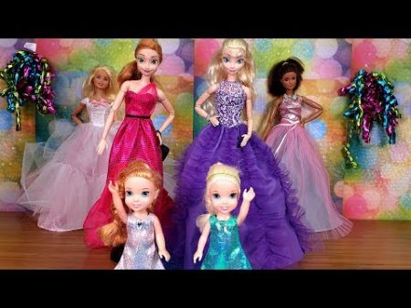 Fashion Show ! Elsa and Anna toddlers Barbie fashionista dress up