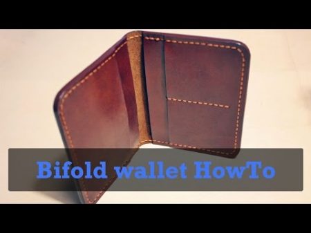 Как сделать кожаный складной кошелёк Bifold leather wallet HowTo