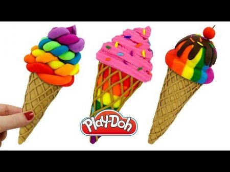 Пластилин Play Doh Лепим Мороженое Поделки из пластилина Плеи До для детеи Play Doh Ice Cream