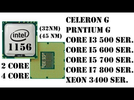 Помощь по выбору процессора на сокет 1156 обзор всех серий Xeon 3400 i7 i5 i3 Pentium Celeron