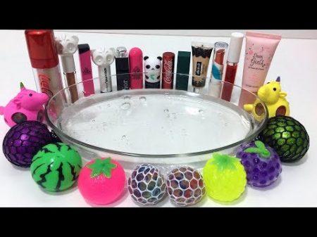 MIXING STRESS BALLS AND MAKEUP INTO CLEAR SLIME ! MOST SATISFYING SLIME VIDEOS TOM SLIME