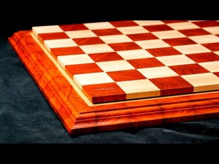 Making an end grain padauk maple chessboard